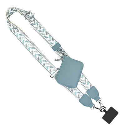 Clip & Go Strap w/RFID Pouch Leaf Pattern