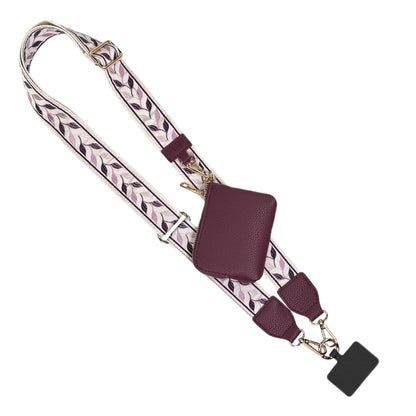 Clip & Go Strap w/RFID Pouch Leaf Pattern