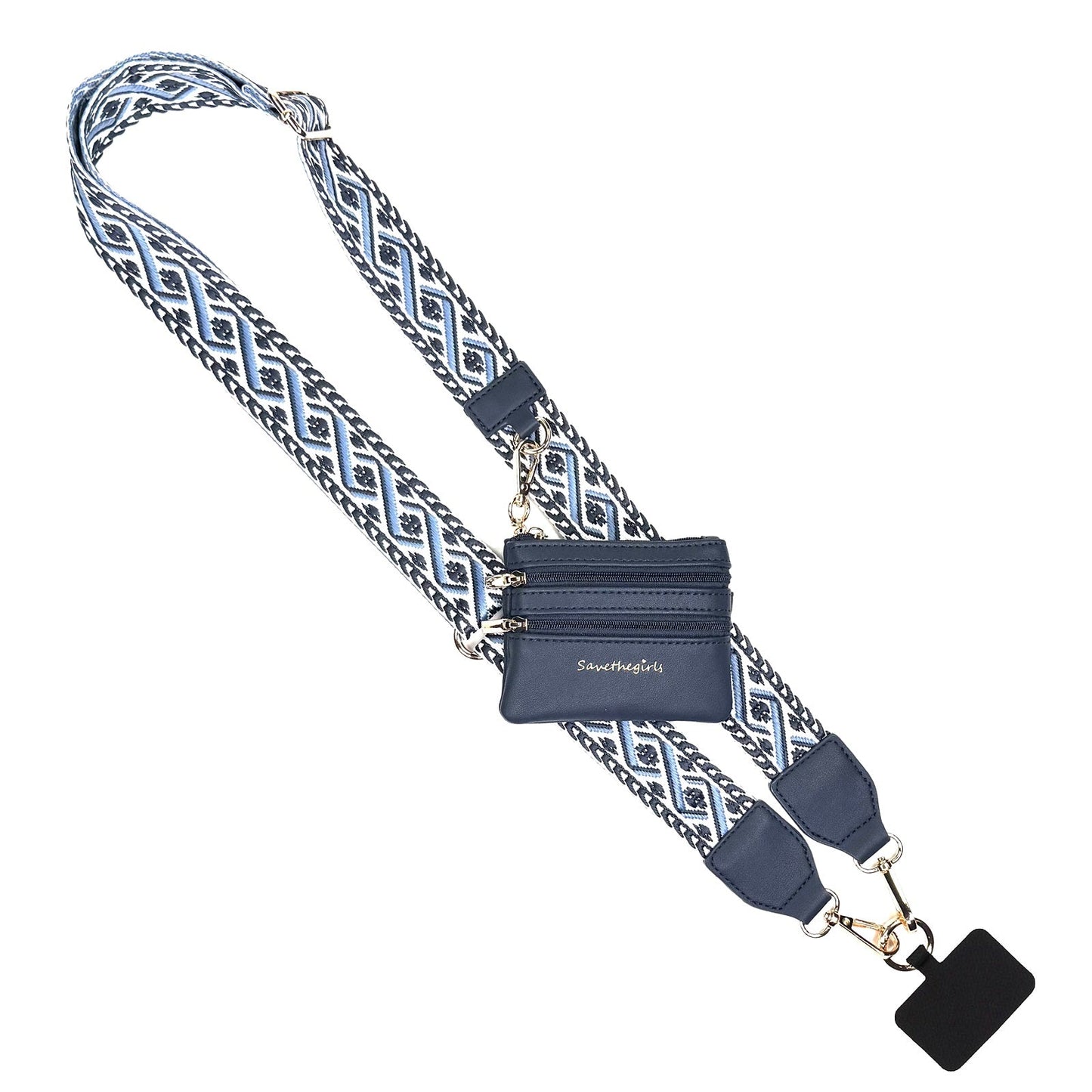 Clip & Go Strap w/Zippered Pouch XOXO