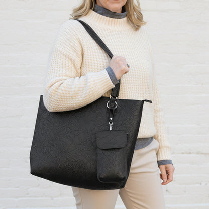 Floral Tote W/Crossbody