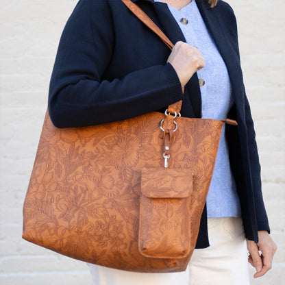 Floral Tote W/Crossbody